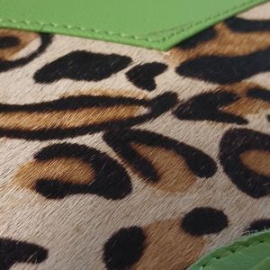 🐆 Folklore Couture Leather & Fur Clutch